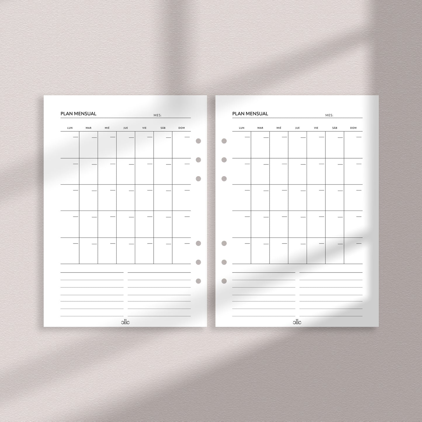 Monthly Planner 1 Insert