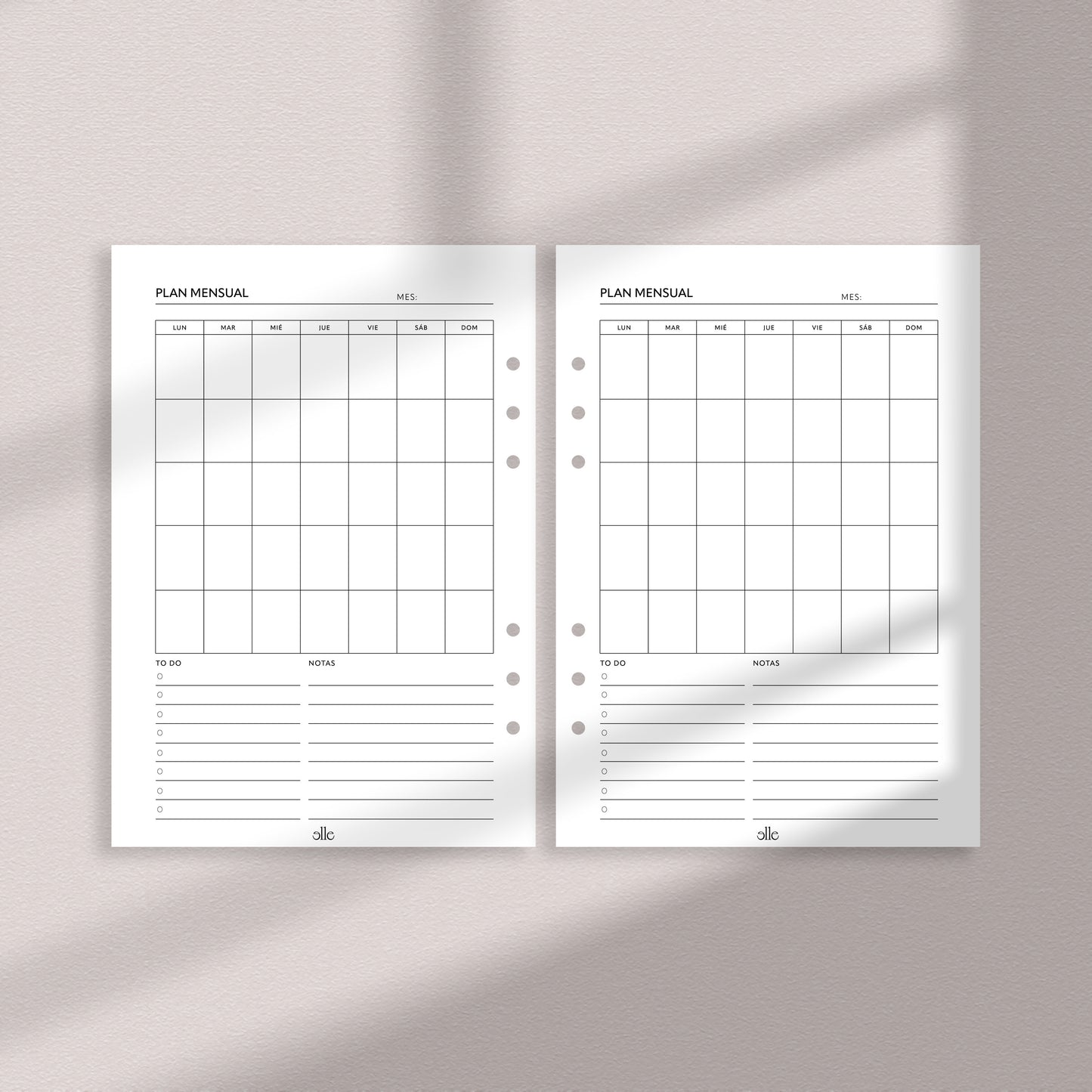 Monthly Planner 2 Insert