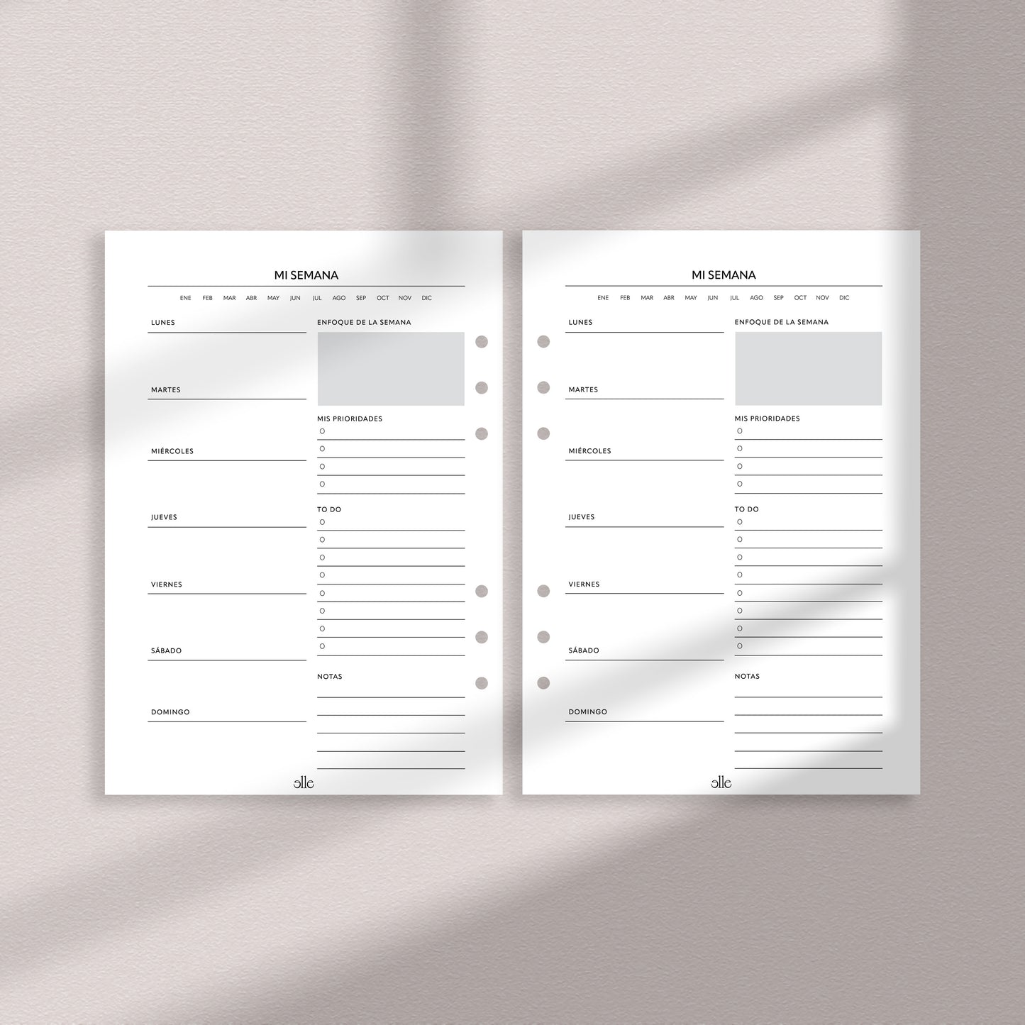 Weekly Planner 2 Insert