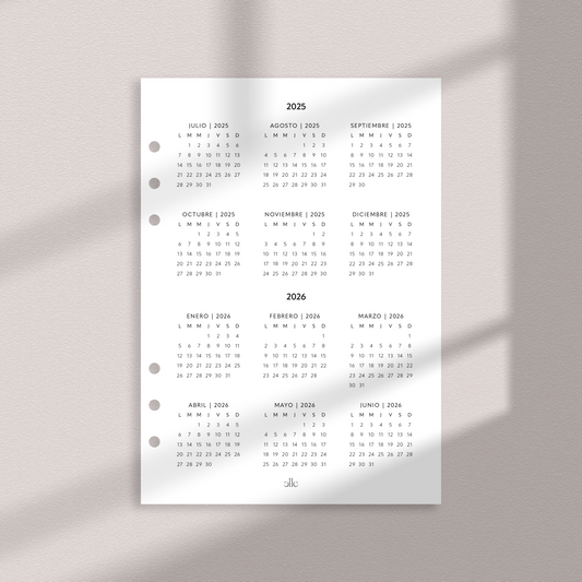 2025-2026 Calendar Portada | Insert