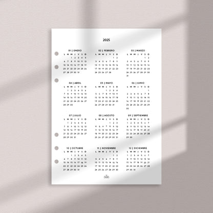 2025 Calendar Portada | Insert