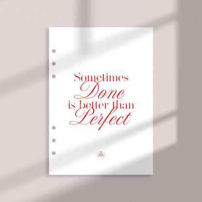 Done Is Better Portada | Insert