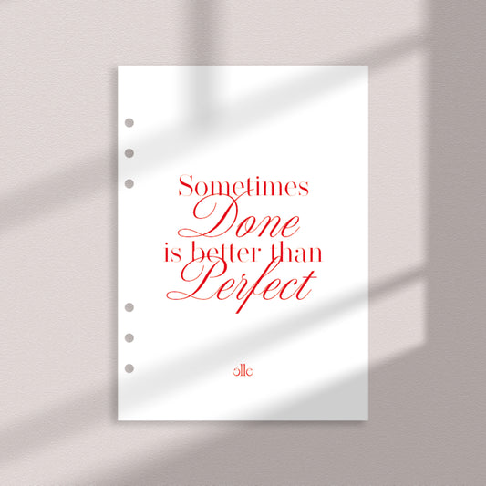 Done Is Better Portada | Insert