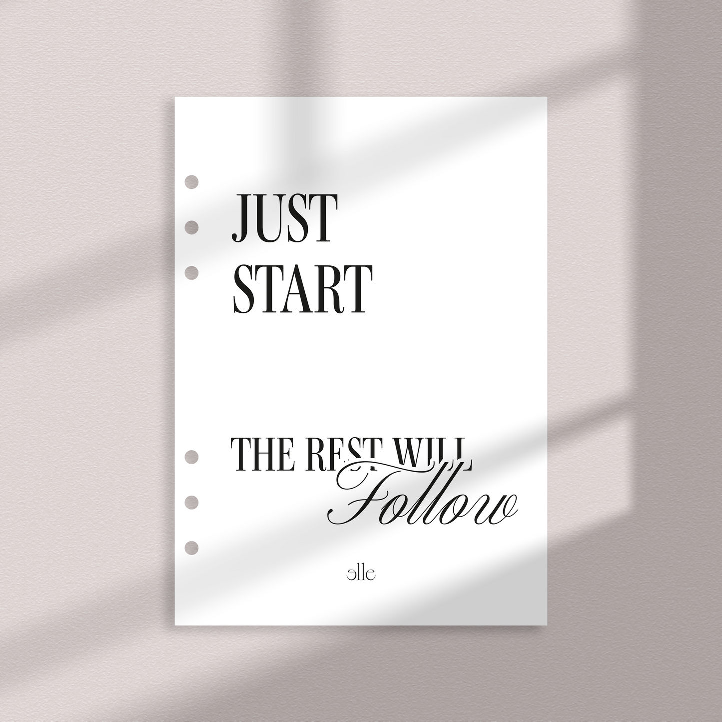Just Start Portada | Insert