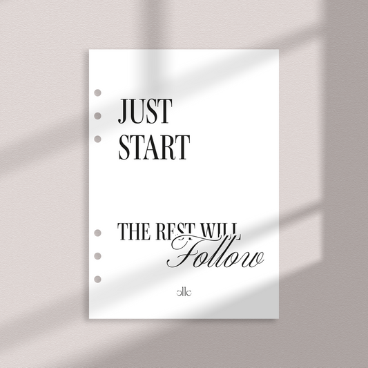 Just Start Portada | Insert