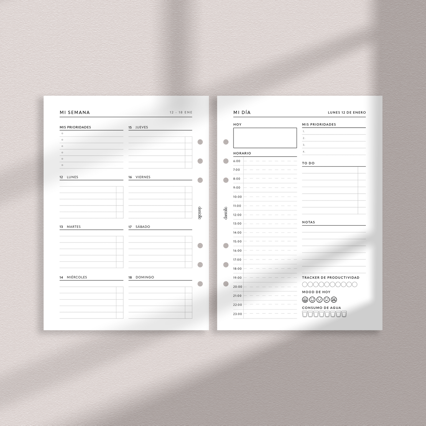 Planner 2026 Daily Planner (Ene-Jun) Insert
