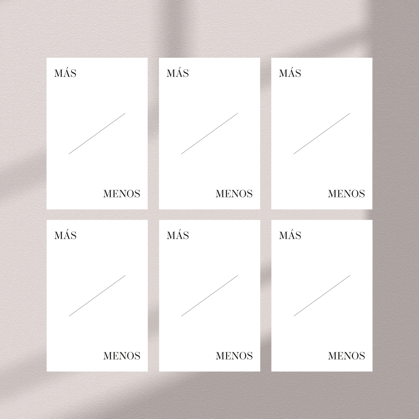 Más / Menos | Dashboard Cards
