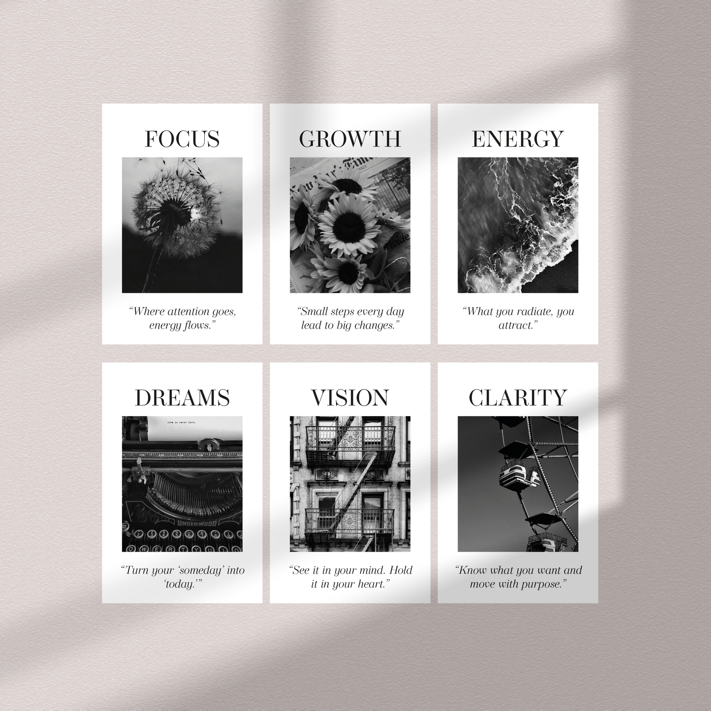 Mindset & Vision | Dashboard Cards
