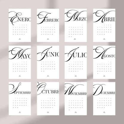 Calendario 2026 | Dashboard Cards