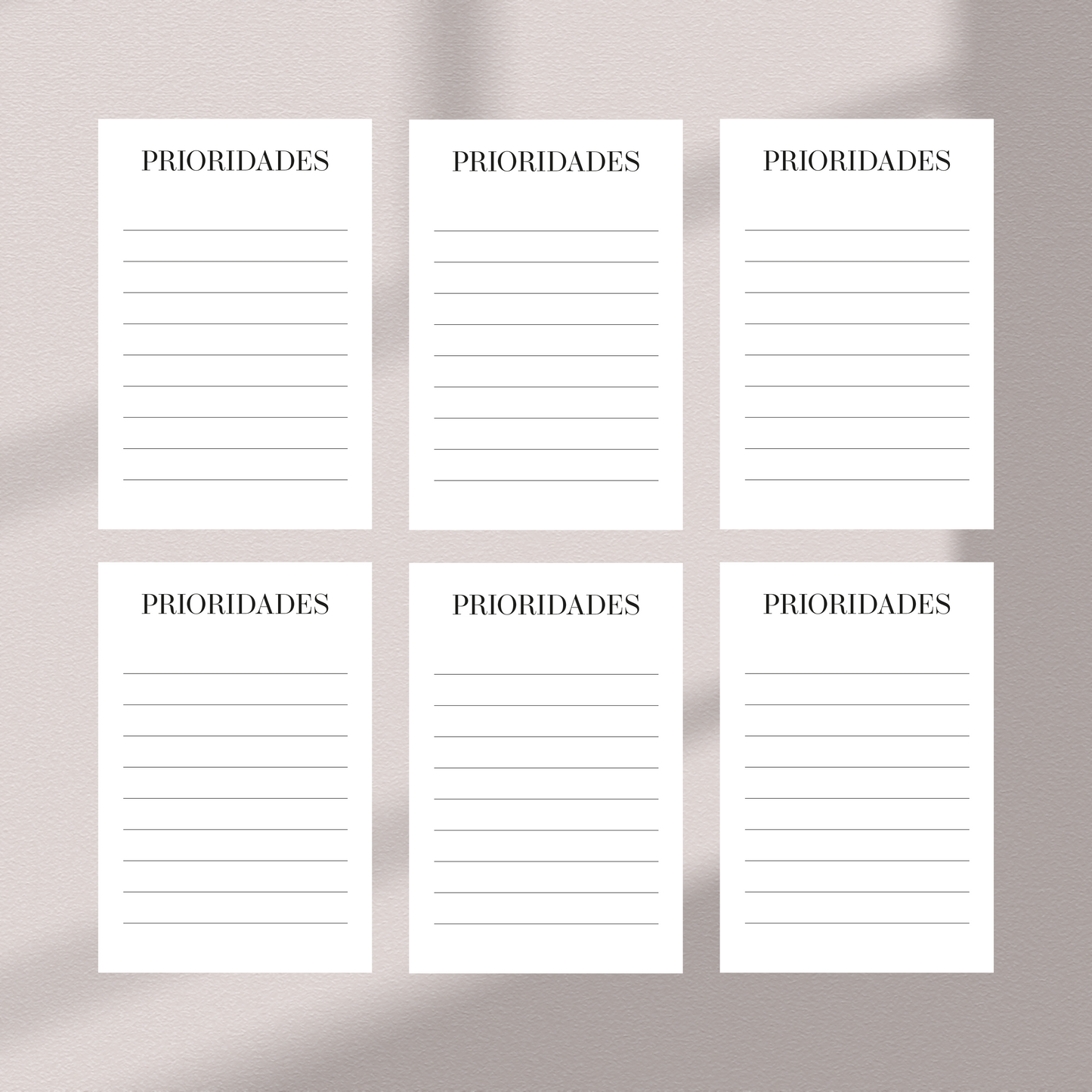 Prioridades | Dashboard Cards