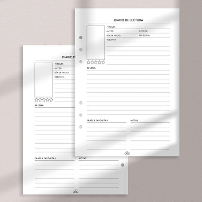 Diario de Lectura Insert