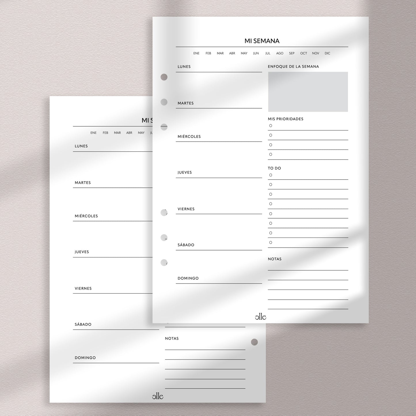 Weekly Planner 2 Insert