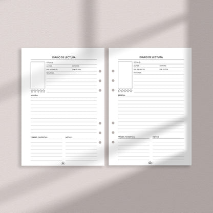 Diario de Lectura Insert