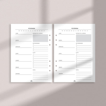 Weekly Planner 2 Insert