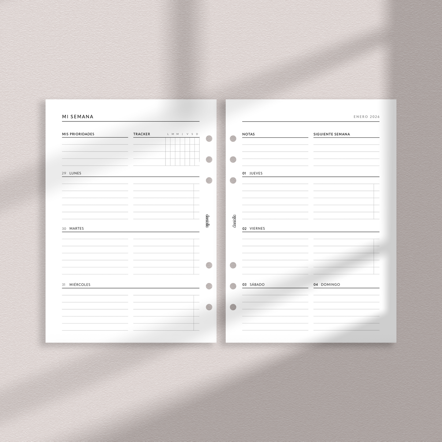 Planner 2026 Weekly Planner Insert